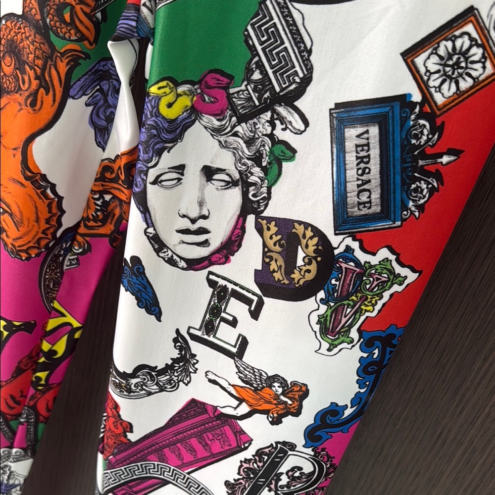 Versace Colorful Artistic Leggings Mint Condition size 40 - Picture 8 of 17